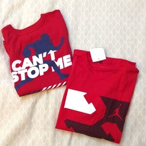 Boys Football and Michael Jordan Tshirts, size medium